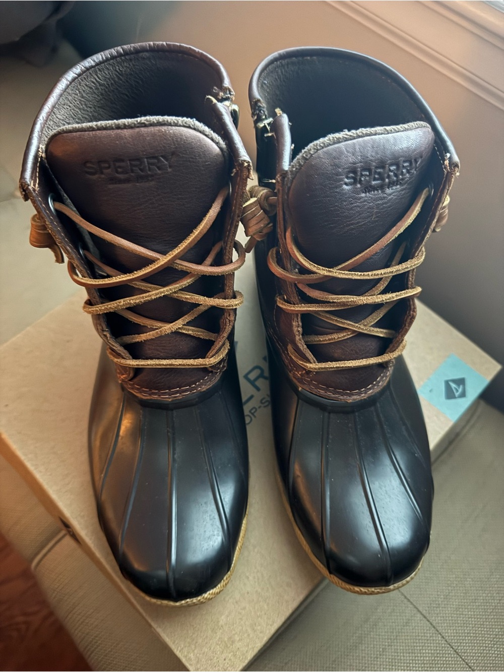 Sperry Women’s Brown Waterproof Duck Boots
